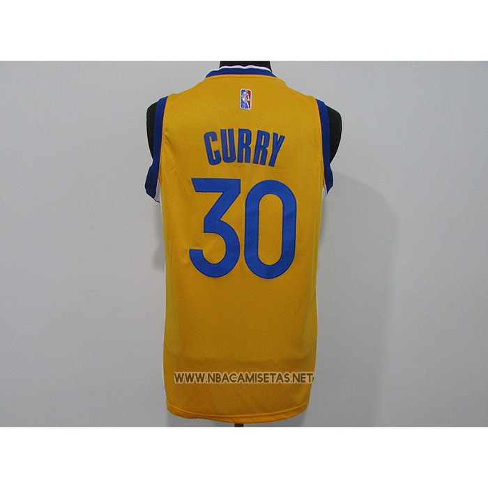 Camiseta Golden State Warriors Stephen Curry NO 30 Statement 2021 Oro